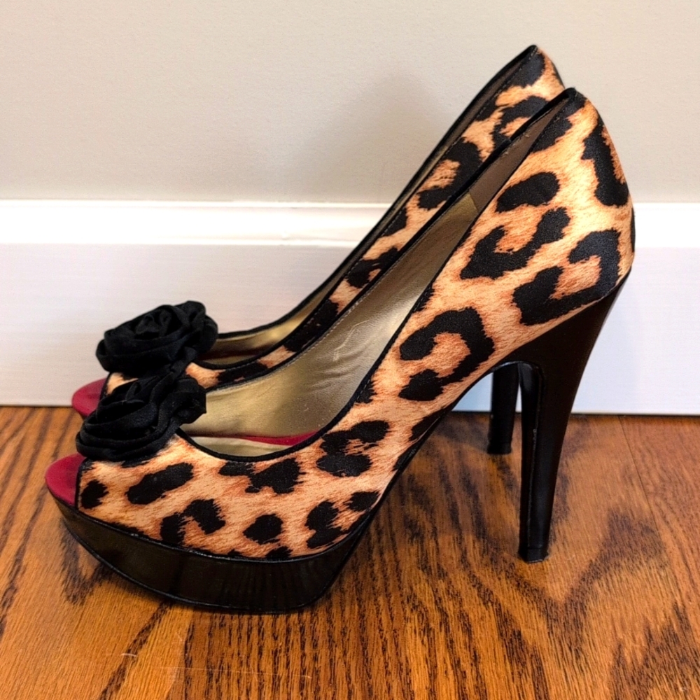 GUESS animal print stilettos